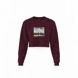 View of Delft Crop Sweatshirt — Bordo — Görsel 1