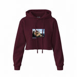 The Fallen Angel Crop Hoodie — Bordo — Görsel 1