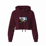 The Fallen Angel Crop Hoodie — Bordo — Görsel 1