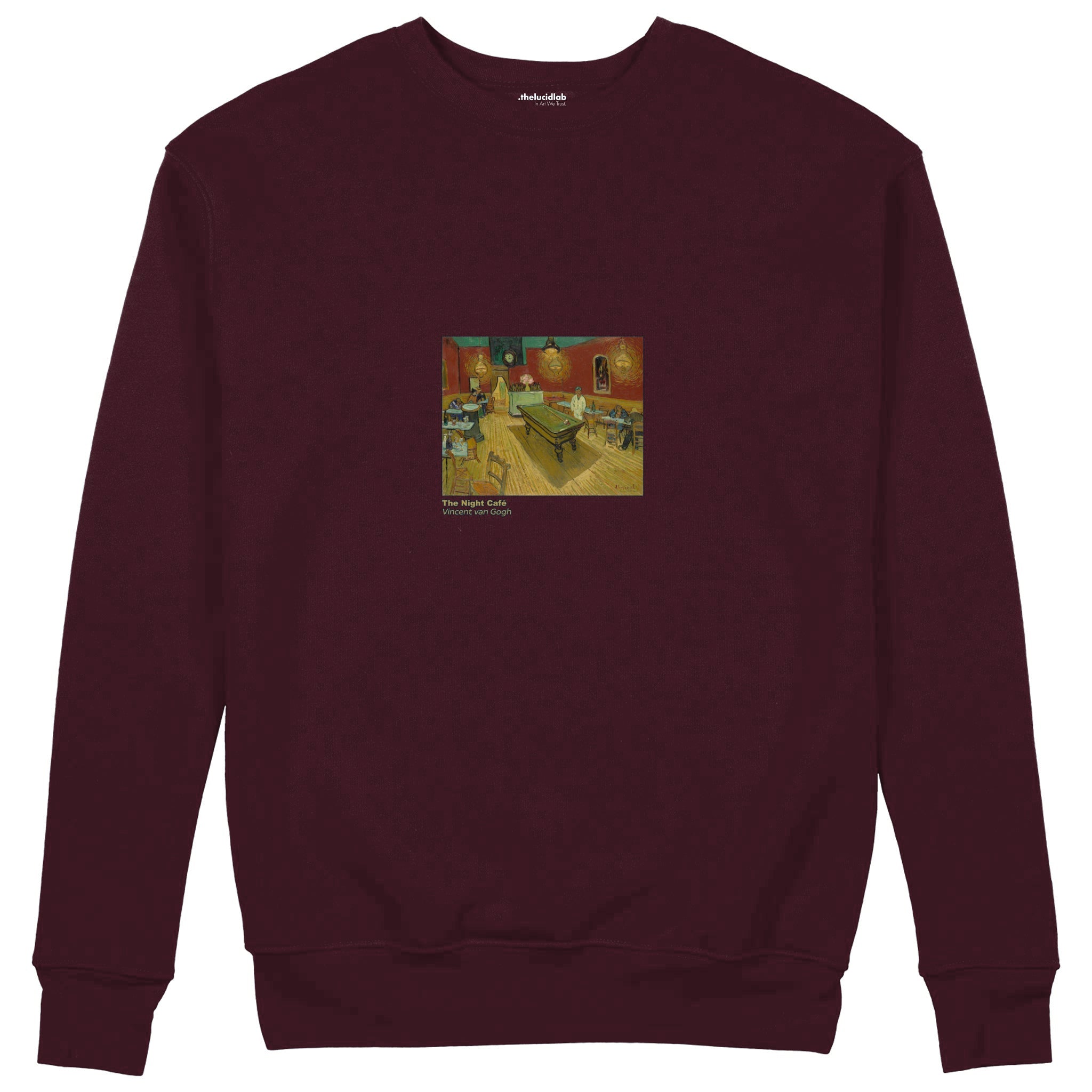 The Night Café Sweatshirt — Bordo — Görsel 1