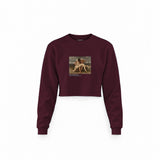 The First Mourning Crop Sweatshirt — Bordo — Görsel 1