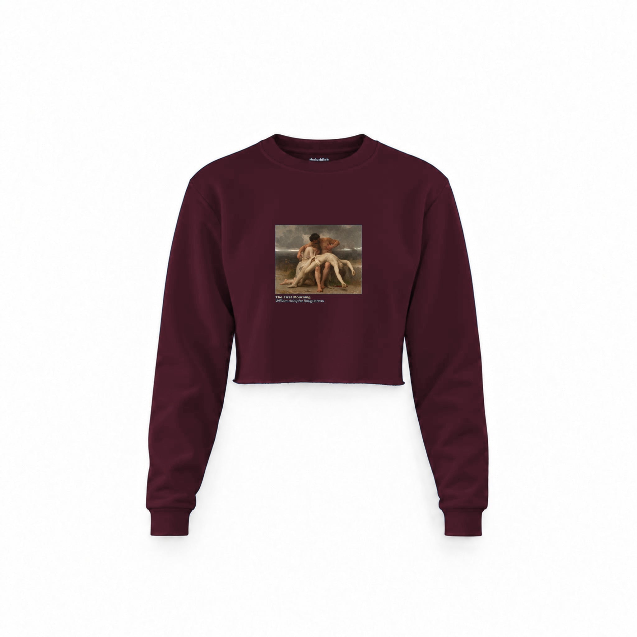 The First Mourning Crop Sweatshirt — Bordo — Görsel 1
