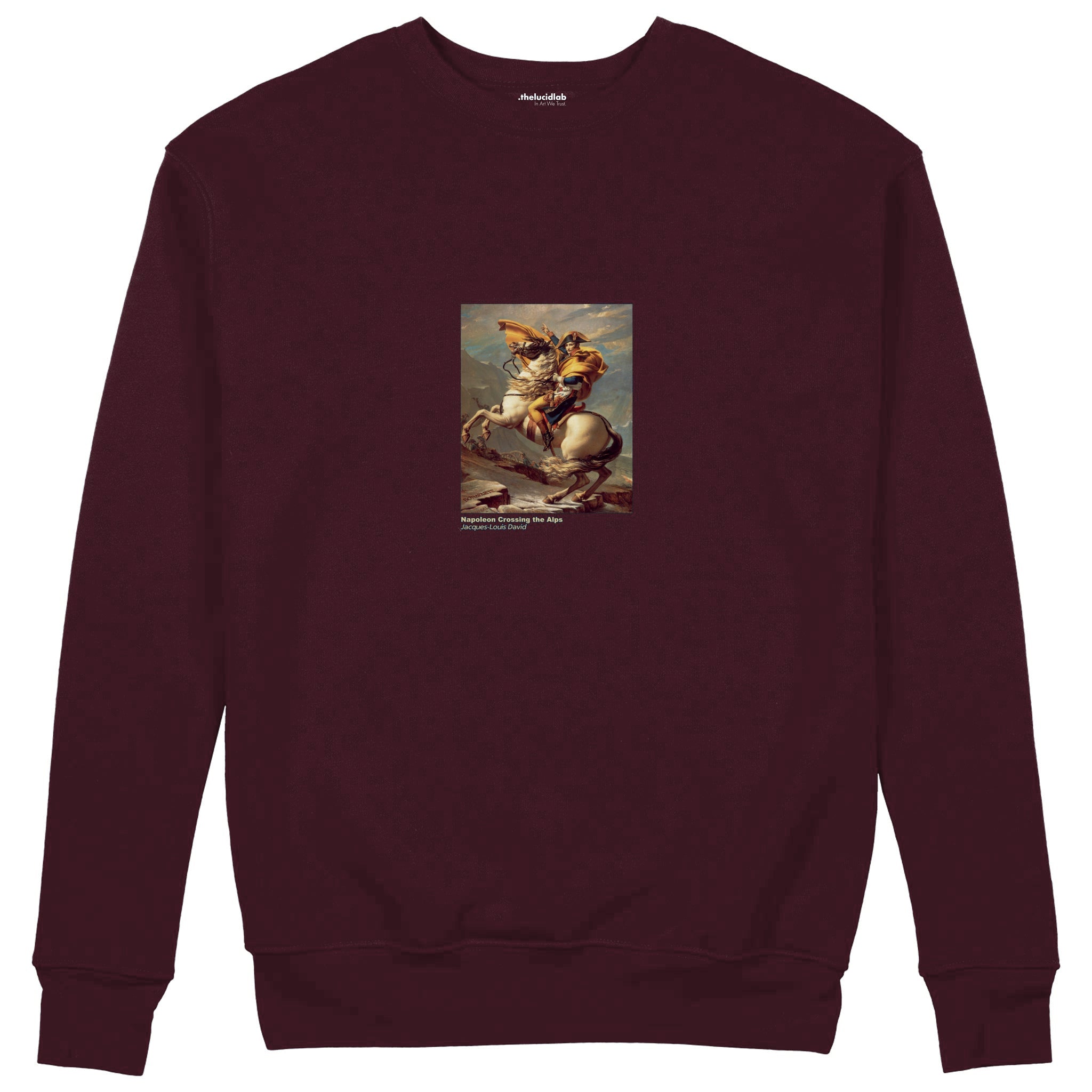 Napoleon Crossing the Alps Sweatshirt — Bordo — Görsel 1