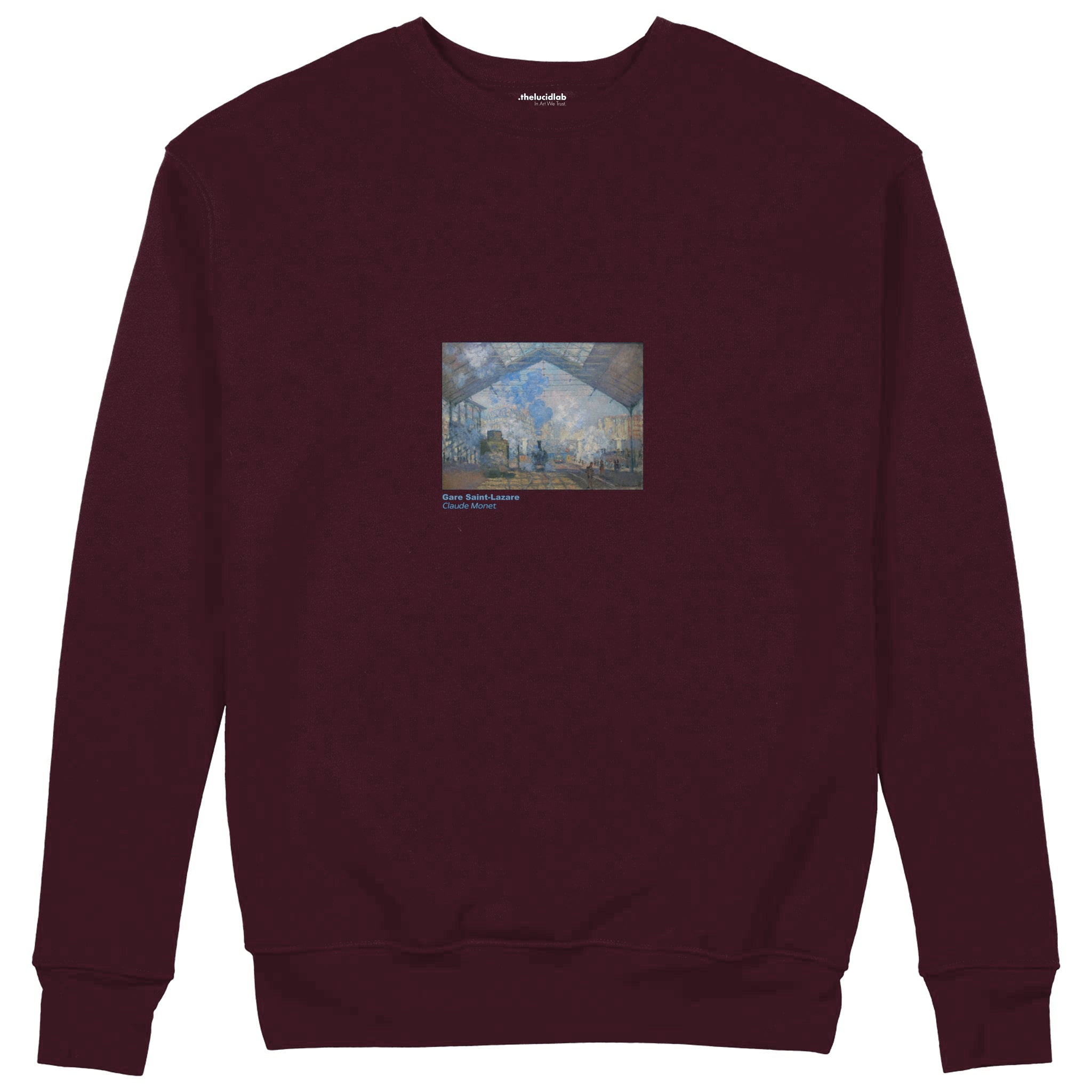 Gare Saint-Lazare Sweatshirt — Bordo — Görsel 1