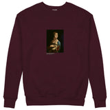 Lady with an Ermine Sweatshirt — Bordo — Görsel 1