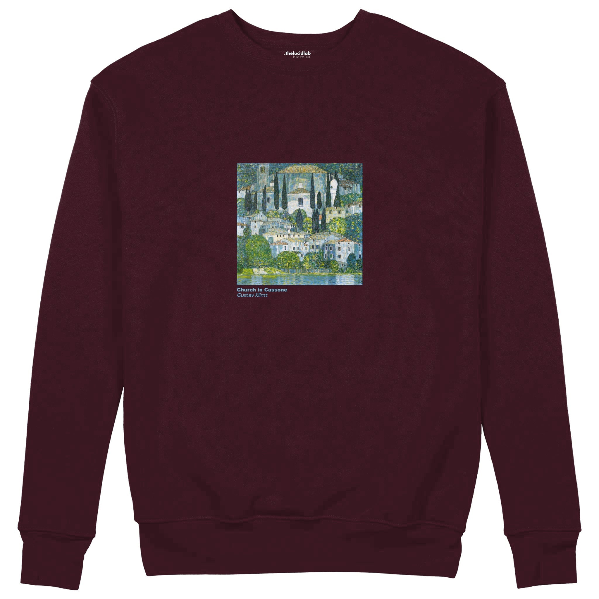 Church in Cassone Sweatshirt — Bordo — Görsel 1