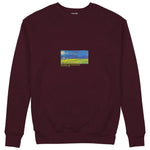 Wheatfield under Thunderclouds Sweatshirt — Bordo — Görsel 1