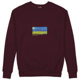 Wheatfield under Thunderclouds Sweatshirt — Bordo — Görsel 1