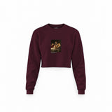 Judith Slaying Holofernes Crop Sweatshirt — Bordo — Görsel 1