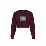 Gare Saint-Lazare Crop Sweatshirt — Bordo — Görsel 1