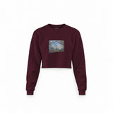 Gare Saint-Lazare Crop Sweatshirt — Bordo — Görsel 1