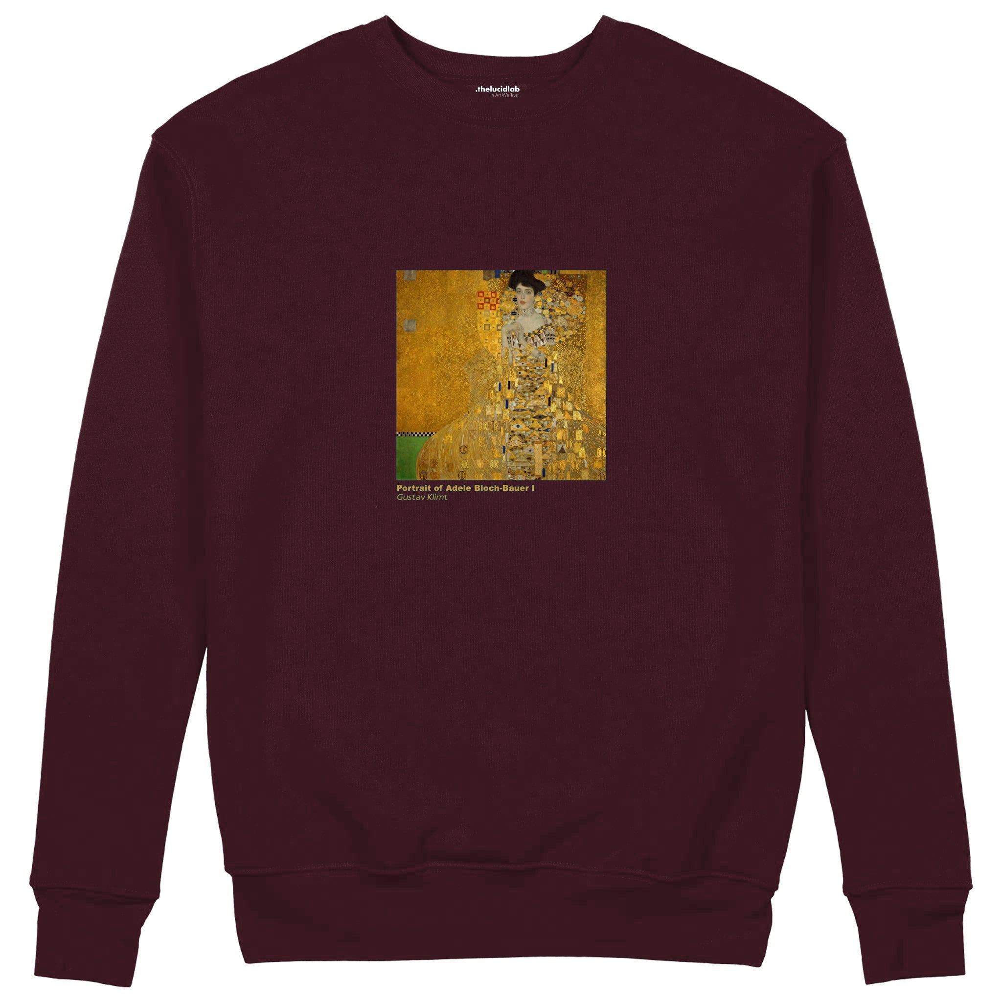 Portrait of Adele Bloch-Bauer I Sweatshirt — Bordo — Görsel 1
