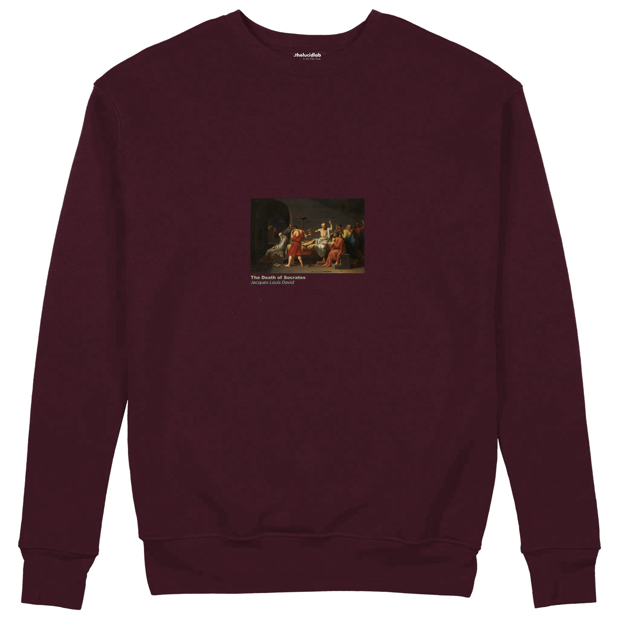 The Death of Socrates Sweatshirt — Bordo — Görsel 1