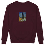 Road with Cypress and Star Sweatshirt — Bordo — Görsel 1