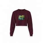 La Grenouillère Crop Sweatshirt — Bordo — Görsel 1