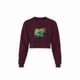 La Grenouillère Crop Sweatshirt — Bordo — Görsel 1