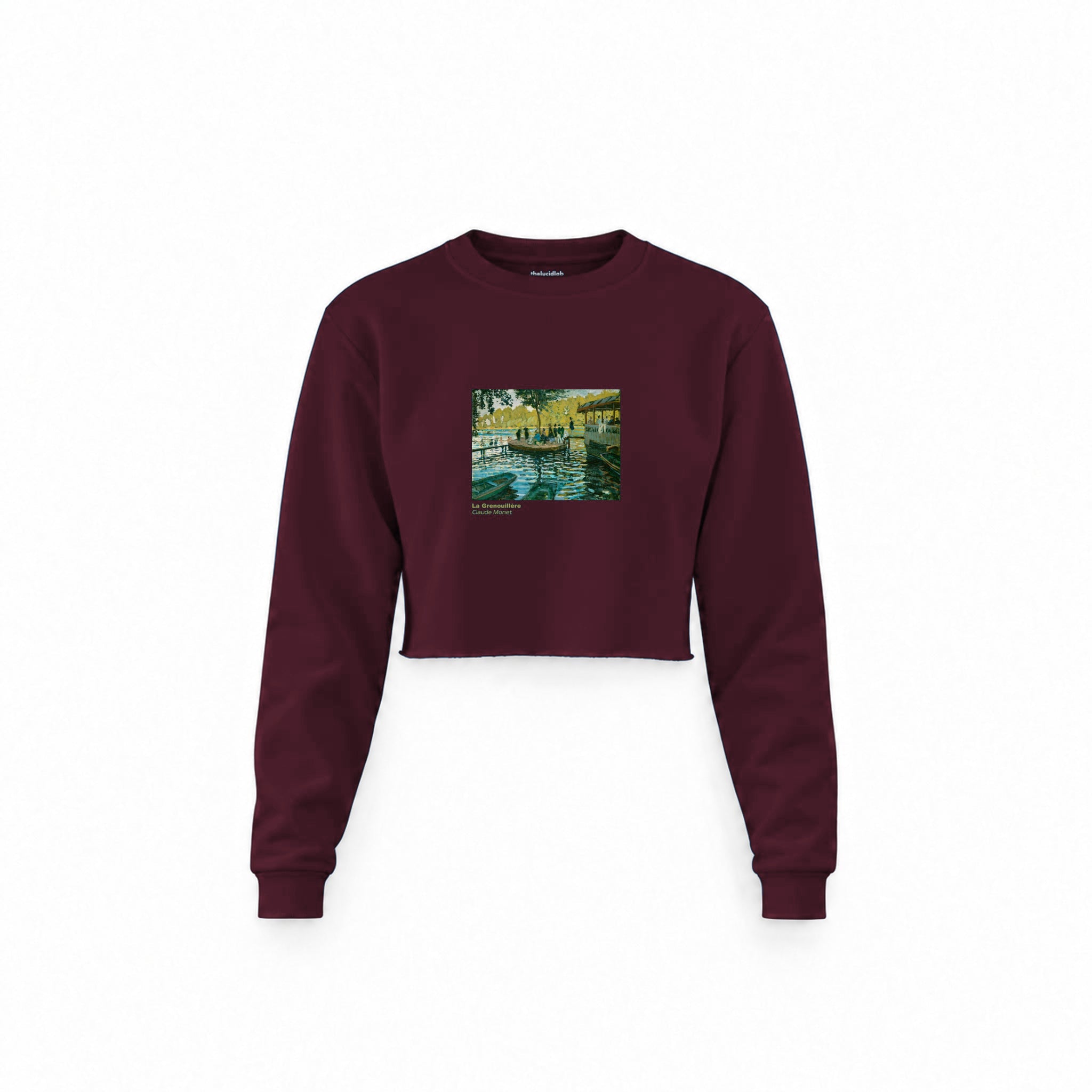 La Grenouillère Crop Sweatshirt — Bordo — Görsel 1