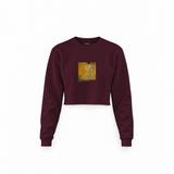 Portrait of Adele Bloch-Bauer I Crop Sweatshirt — Bordo — Görsel 1