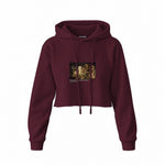 The Quarrel of Oberon and Titania Crop Hoodie — Bordo — Görsel 1