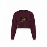 The Death of Socrates Crop Sweatshirt — Bordo — Görsel 1