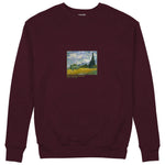 Wheat Field with Cypresses Sweatshirt — Bordo — Görsel 1