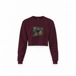 Interior of a Collector's Gallery of Paintings and Objets d'Art Crop Sweatshirt — Bordo — Görsel 1