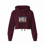 Fine Wind, Clear Morning Crop Hoodie — Bordo — Görsel 1