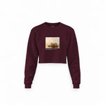 Fur Traders Descending the Missouri Crop Sweatshirt — Bordo — Görsel 1