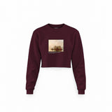Fur Traders Descending the Missouri Crop Sweatshirt — Bordo — Görsel 1