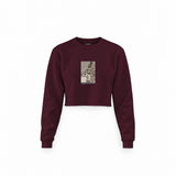 The Sleep of Reason Produces Monsters Crop Sweatshirt — Bordo — Görsel 1