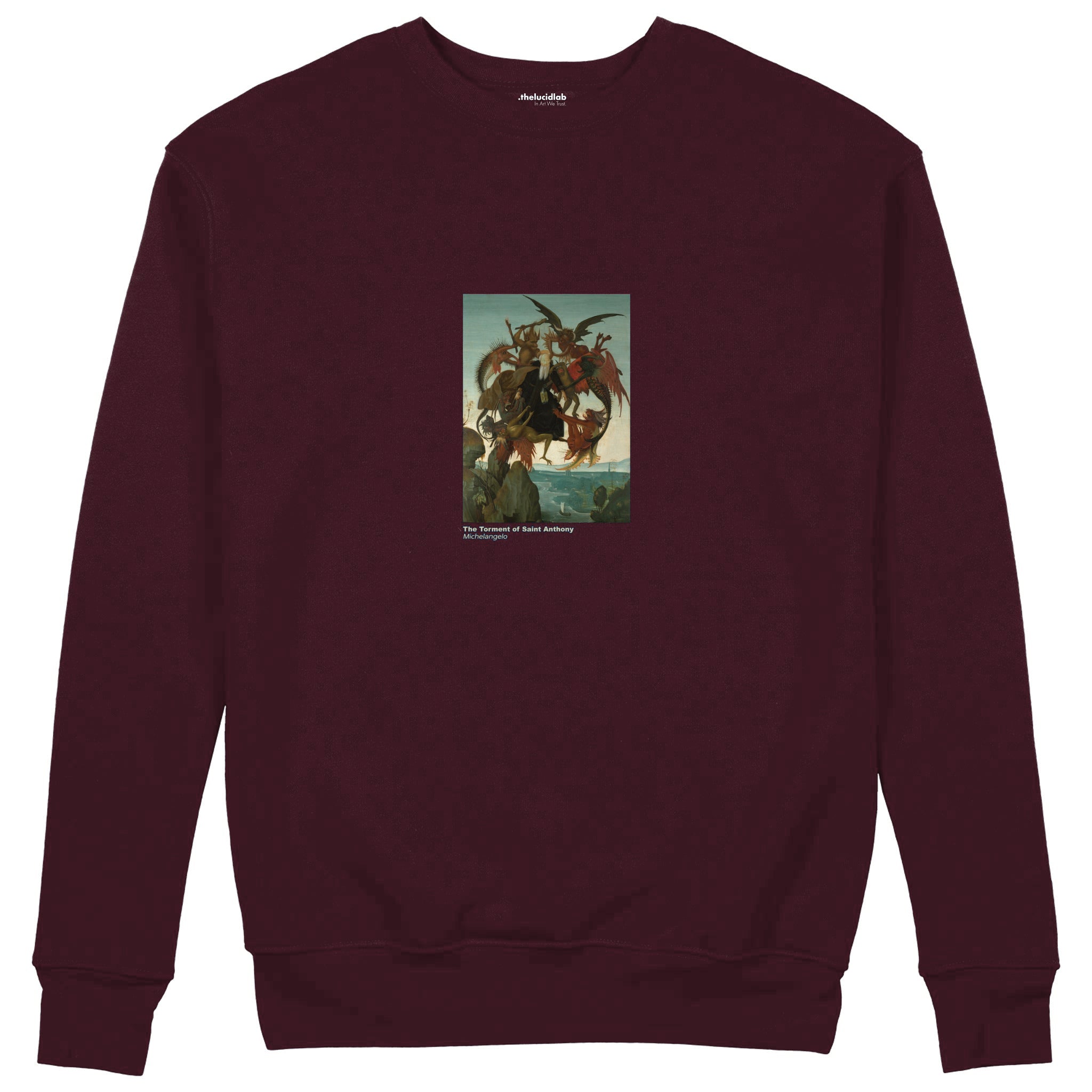 The Torment of Saint Anthony Sweatshirt — Bordo — Görsel 1