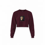 The Storm on the Sea of Galilee Crop Sweatshirt — Bordo — Görsel 1