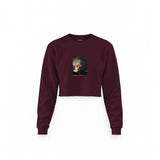 The Storm on the Sea of Galilee Crop Sweatshirt — Bordo — Görsel 1