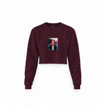 Frida Crop Sweatshirt — Bordo — Görsel 1