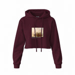 Fur Traders Descending the Missouri Crop Hoodie — Bordo — Görsel 1