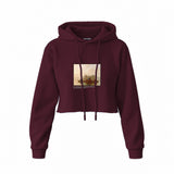 Fur Traders Descending the Missouri Crop Hoodie — Bordo — Görsel 1