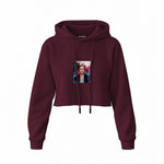 Frida Crop Hoodie — Bordo — Görsel 1
