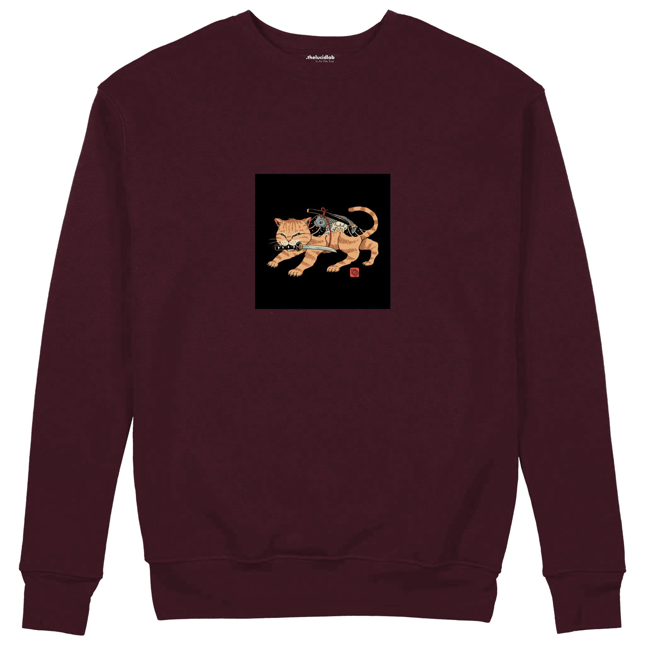 Fierce Catana Sweatshirt — Bordo — Görsel 1