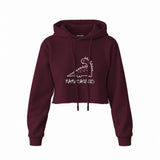 Mamasaurus Crop Hoodie — Bordo — Ön