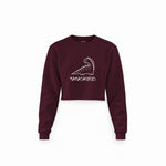 Mamasaurus Crop Sweatshirt — Bordo — Ön