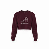 Mamasaurus Crop Sweatshirt — Bordo — Ön