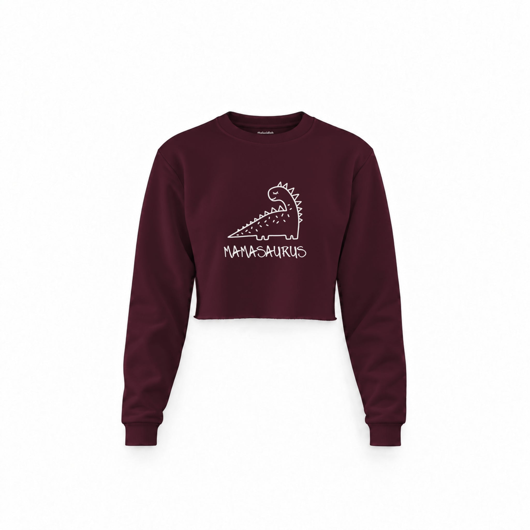 Mamasaurus Crop Sweatshirt — Bordo — Ön