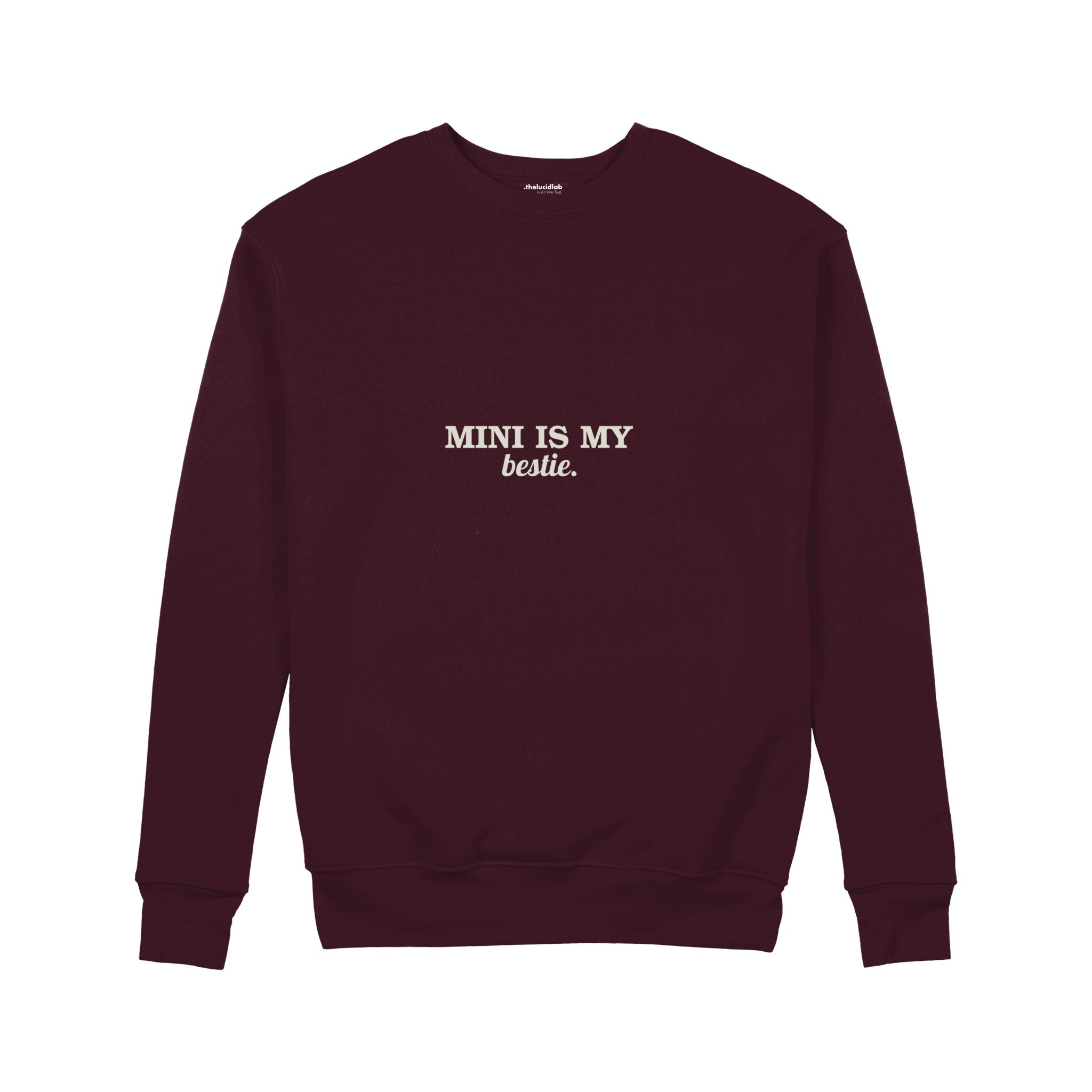 Mini Is My Bestie Sweatshirt — Bordo — Ön