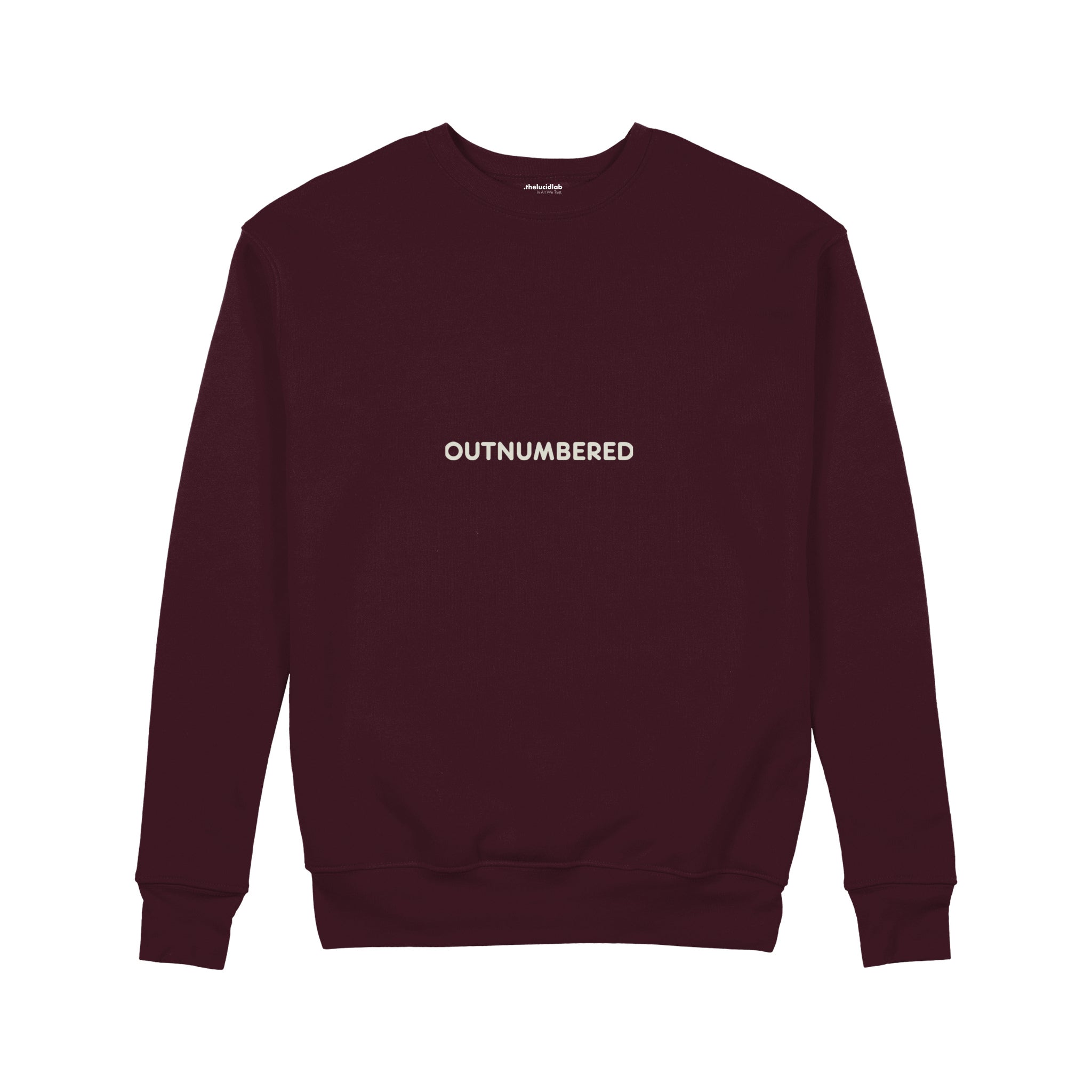 Outnumbered Sweatshirt — Bordo — Ön