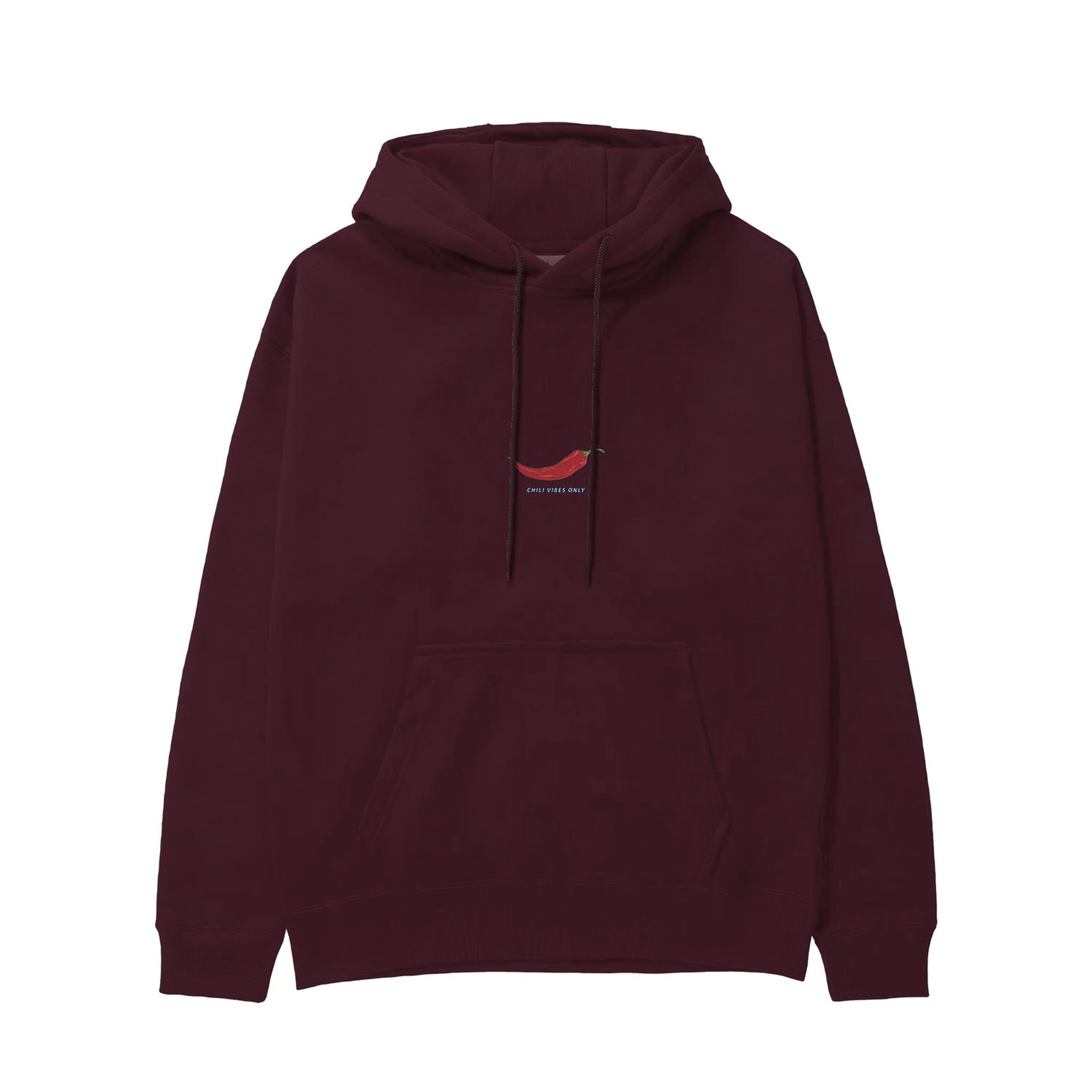 Chili Vibes Only Hoodie — Bordo — Görsel 2