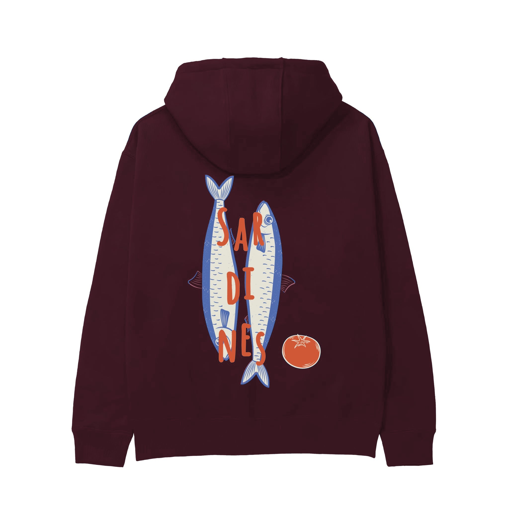 Sardines Hoodie — Bordo — Görsel 1