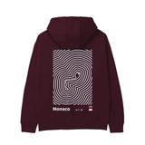 Circuit de Monaco Artwork Hoodie — Bordo — Görsel 1