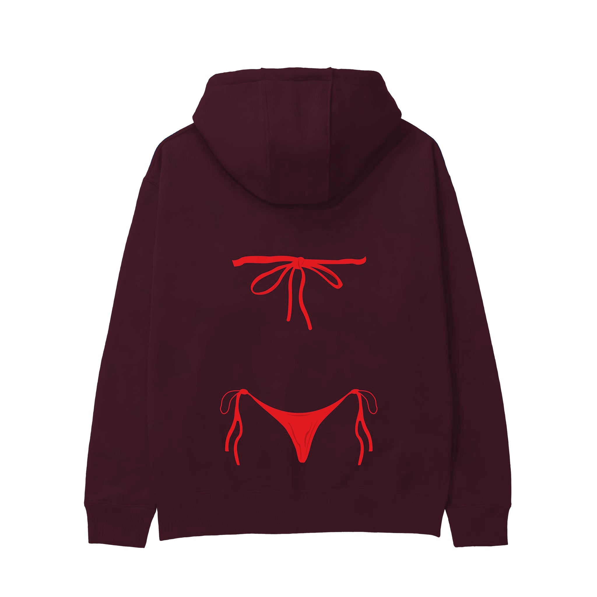 Red Bikini Hoodie — Bordo — Görsel 2
