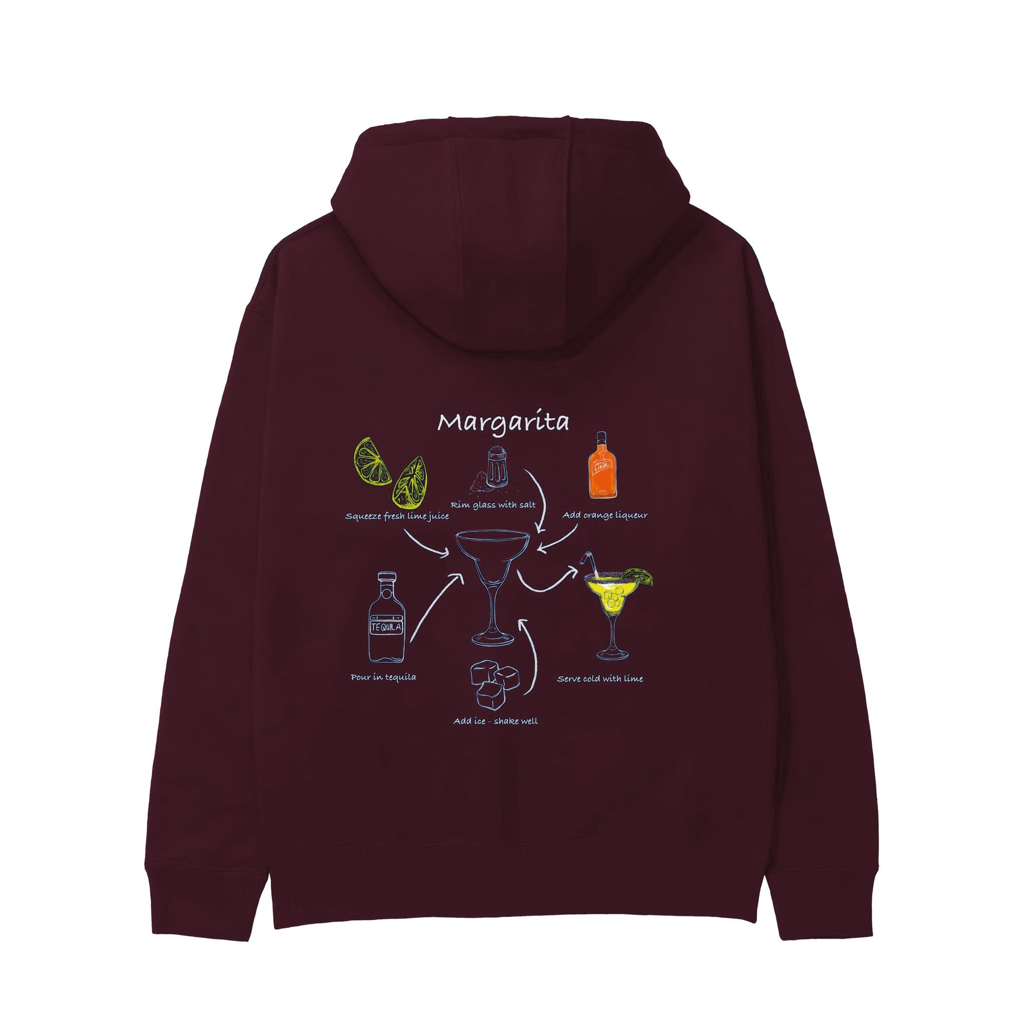Margarita Hoodie — Bordo — Görsel 1