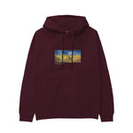 Buğday Tarlası ve Kargalar Hoodie — Bordo — Görsel 1